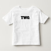 Nummer twee 2e verjaardag kinder shirts (Voorkant)