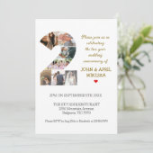 Nummer twee aangepaste foto bruiloft Jubileum Kaart (Staand voorkant)