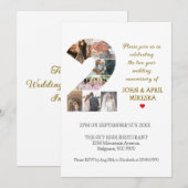 Nummer twee aangepaste foto bruiloft Jubileum Kaart (Voorkant / Achterkant)