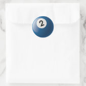 NUMMER TWEE BILLIARTS BALL RONDE STICKER (Tas)