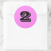 Nummer Twee Grote Ronde Violet Stickers van Janz (Tas)