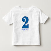 nummer twee jongen, naam kind kinder shirts (Voorkant)