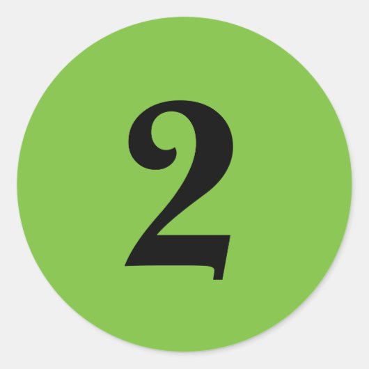 Nummer twee planning benodigdheden eenvoudig 2 gro ronde sticker (Voorkant)