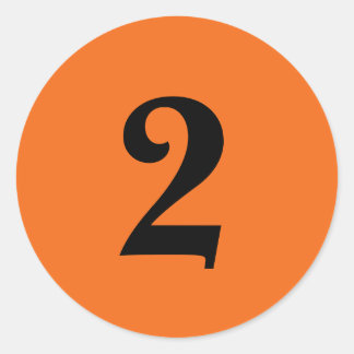 Nummer twee planning benodigdheden eenvoudig 2 sin ronde sticker