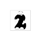Nummer twee rubberstempel (Afrduk)