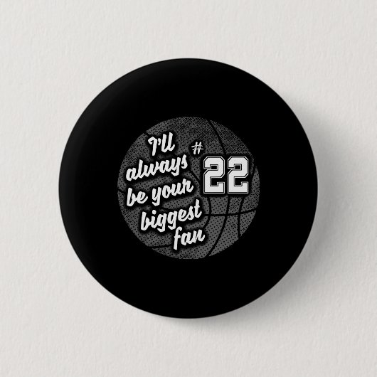 Nummer tweeëntwintig 22's grootste fan Bysketbyll  Ronde Button 5,7 Cm (Voorkant)