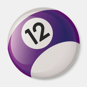 NUMMER TWELVE BILLIARDS BALL MAGNEET
