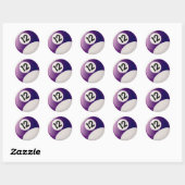 NUMMER TWELVE BILLIARDS BALL RONDE STICKER (Vel)