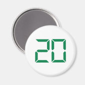 Nummer - twintig - 20 magneet (Voorkant / Achterkant)