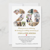 Nummer twintig aangepaste foto bruiloft Jubileum Kaart (Voorkant)