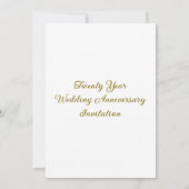 Nummer twintig aangepaste foto bruiloft Jubileum Kaart (Achterkant)