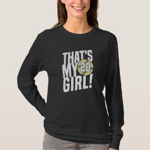 Nummer Twintig Dat Is Mijn Meisje 20 Softbal Moed T-shirt