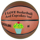 Nummer van de Basketball Cupcakes Basketbal (Voorkant)