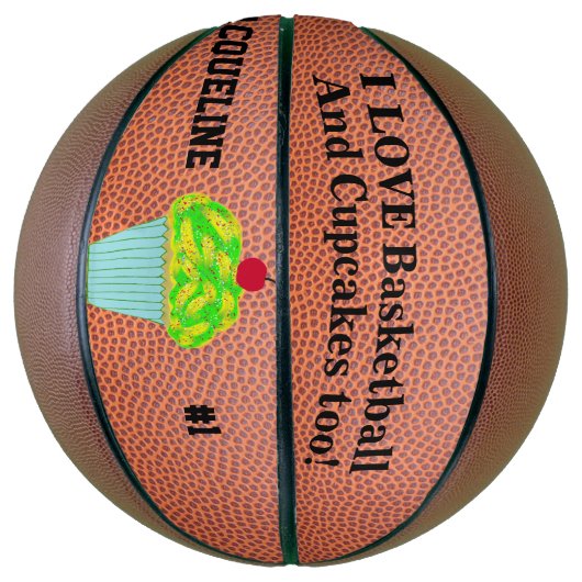 Nummer van de Basketball Cupcakes Basketbal (Verticaal)