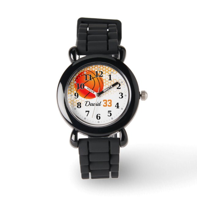 Nummer van de basketballer | Grappig  Horloge (Voorkant)