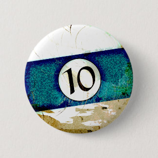 NUMMER VAN DE BILLIARDS BALL 10 RONDE BUTTON 5,7 CM