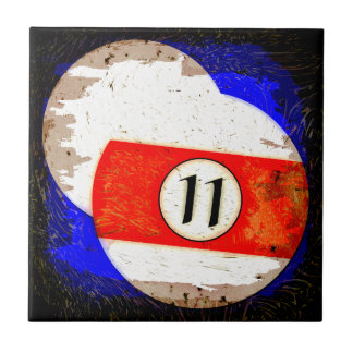 NUMMER VAN DE BILLIARDS BALL 11 TEGELTJE