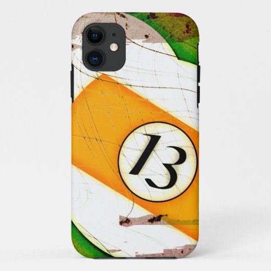 NUMMER VAN DE BILLIARDS BALL 13 Case-Mate iPhone CASE (Achterkant)