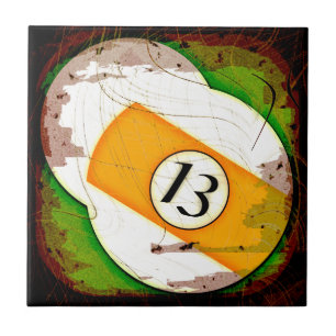 NUMMER VAN DE BILLIARDS BALL 13 TEGELTJE