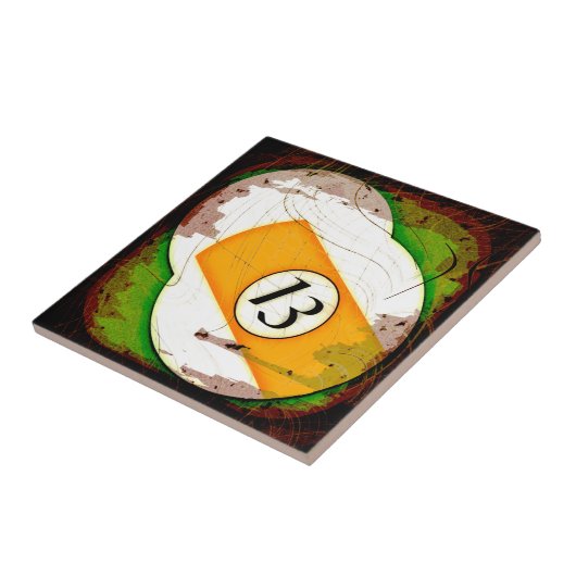 NUMMER VAN DE BILLIARDS BALL 13 TEGELTJE (Zijkant)