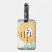 NUMMER VAN DE BILLIARDS BALL 5 BAGAGELABEL (Achterkant verticaal)