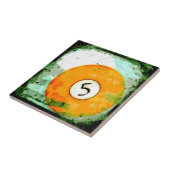 NUMMER VAN DE BILLIARDS BALL 5 TEGELTJE (Zijkant)
