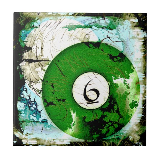 NUMMER VAN DE BILLIARTS 6 TEGELTJE (Voorkant)