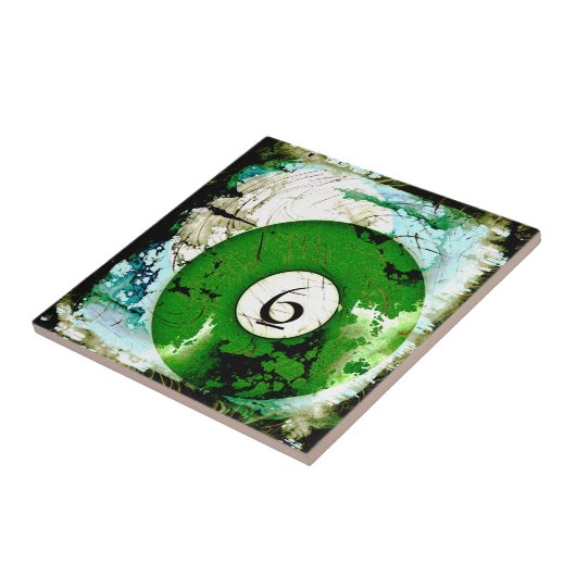 NUMMER VAN DE BILLIARTS 6 TEGELTJE (Zijkant)