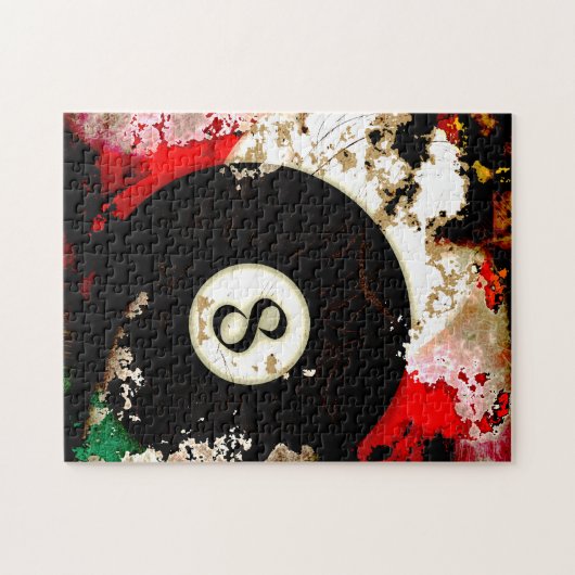 NUMMER VAN DE BILLIARTS 8 LEGPUZZEL (Horizontaal)