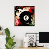 NUMMER VAN DE BILLIARTS 8 POSTER (Thuiskantoor)