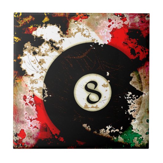 NUMMER VAN DE BILLIARTS 8 TEGELTJE (Voorkant)