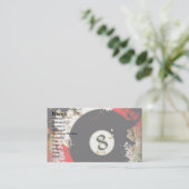 NUMMER VAN DE BILLIARTS 8 VISITEKAARTJE (Staand voorkant)