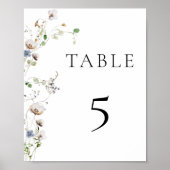 Nummer van de tabel van Dainty Wildflower Poster (Voorkant)