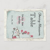  nummer van de vogelroze kerry Blossom Briefkaart (Achterkant)