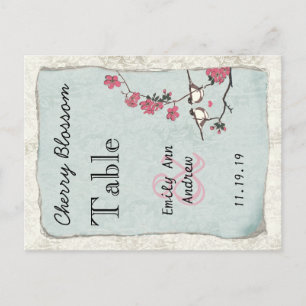  nummer van de vogelroze kerry Blossom Briefkaart