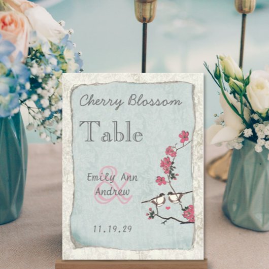  nummer van de vogelroze kerry Blossom Briefkaart