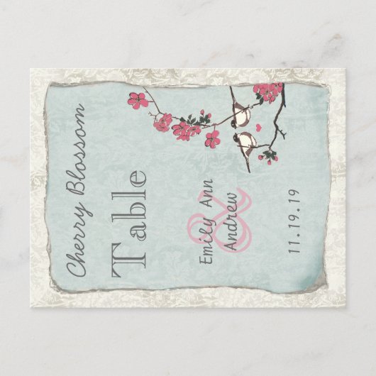  nummer van de vogelroze kerry Blossom Briefkaart (Voorkant)