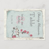  nummer van de vogelroze kerry Blossom Briefkaart (Achterkant)