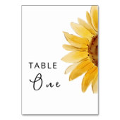 Nummer van de zonnebloembruiloft kaart (Voorkant)