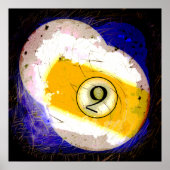 NUMMER VAN HET BILARDS BALL 9 POSTER (Voorkant)