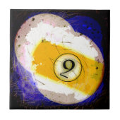 NUMMER VAN HET BILARDS BALL 9 TEGELTJE (Voorkant)