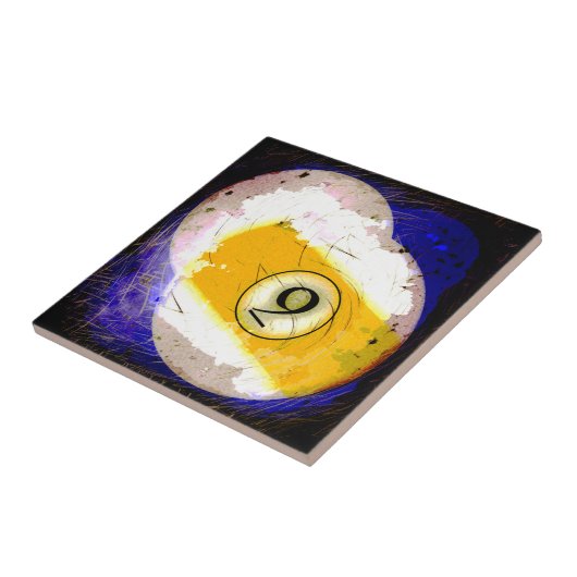 NUMMER VAN HET BILARDS BALL 9 TEGELTJE (Zijkant)