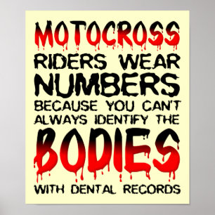 Nummer van het Poster van de Bodies Dirt Bike Moto