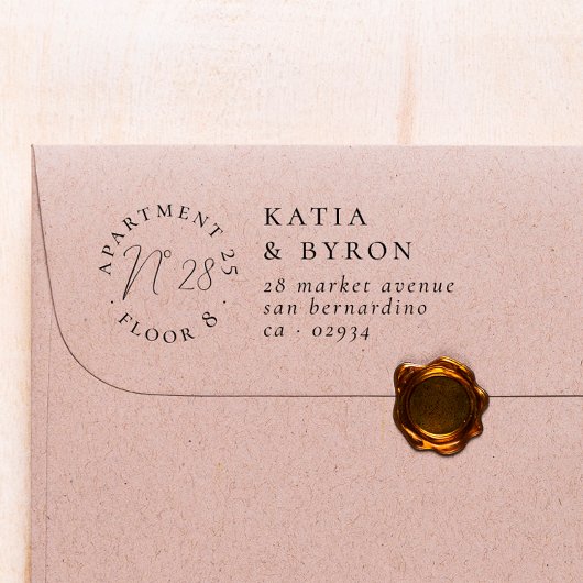 Nummer van het vak Terugkeeradres Zelfinktende Stempel