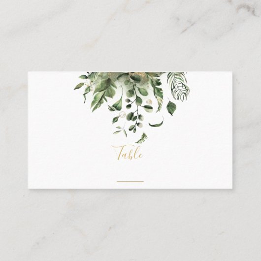 Nummer van lebyltentafel voor bruiloft plaatskaartje (Achterkant)