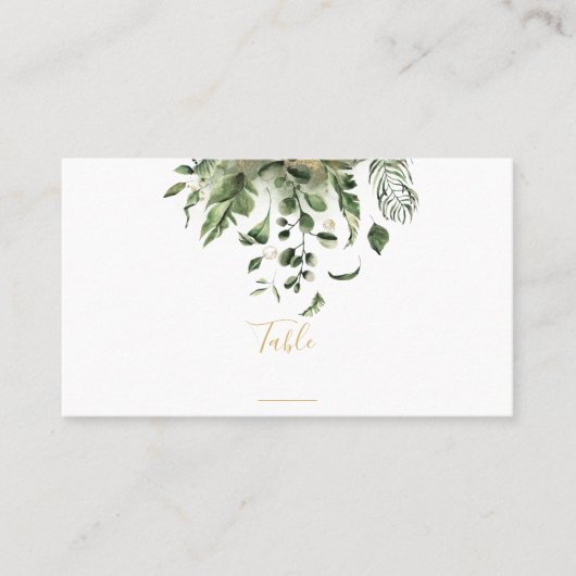 Nummer van lebyltentafel voor bruiloft plaatskaartje (Voorkant)