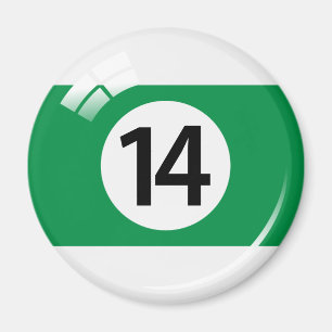 Nummer veertien de koelkastmagneet van de magneet