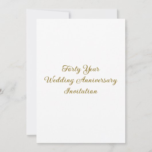 Nummer veertig aangepaste foto bruiloft Jubileum Kaart (Achterkant)