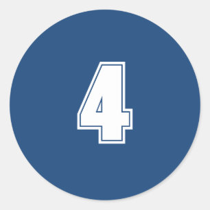 Nummer Vier planningsbenodigdheden eenvoudig 4 mar Ronde Sticker