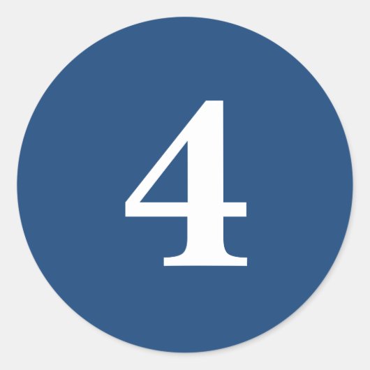 Nummer Vier planningsbenodigdheden eenvoudig 4 mar Ronde Sticker (Voorkant)